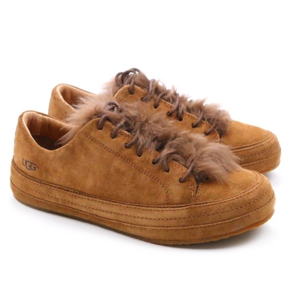 UGG Blake Fur Sneaker Chestnut Suede. New No box
